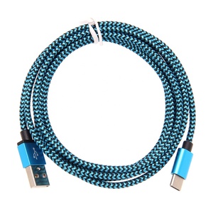 Câble USB-C de type C en tissu de 2 m, câble de synchronisation de données, câble de charge rapide USB vers type C pour <span class=keywords><strong>Xiaomi</strong></span> <span class=keywords><strong>Redmi</strong></span> <span class=keywords><strong>Note</strong></span> <span class=keywords><strong>9</strong></span> Samsung S10 - Product Image 6