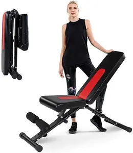 Wellshow Sport Verstelbare Gewicht Bench Opvouwbare Platte Utility Oefening Workout Bankje Sit Up Home Gym Apparatuur