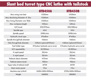 330mm Max lunghezza del pezzo parti metalliche per tornio a letto obliquo tipo torretta CNC