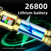 Lampe torche tactique LED de haute qualité, lampes de poche haut de gamme avec motif Dragon Doré, lampes de poche tactiques rechargeables