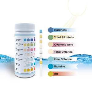 Bandelettes de test pour <span class=keywords><strong>piscine</strong></span> et spa, test précis de l'eau salée, bandelettes de test pour <span class=keywords><strong>piscine</strong></span> et bain à remous, 7 en 1 - Product Image 6