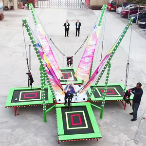Mới thu hút ngoài trời rực rỡ ánh sáng nhảy <span class=keywords><strong>Bungee</strong></span> <span class=keywords><strong>Trampoline</strong></span> đi xe làm bằng vật liệu PP bền - Product Image 3