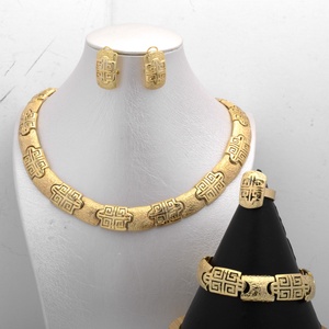 Dubai New Arrival Bridal Jewelry Sets Women Necklace Earrings Ring <b>Bracelet</b> <b>Cubic</b> <b>Zirconia</b> Engagement Party Wedding 14K Gold - Product Image 5