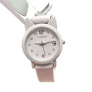 Reloj de Cuarzo para Niñas con Orejas de Gato, Reloj para Estudiantes con Movimiento de Cuarzo, Caja de Acrílico, Correa de Dibujos Animados, Reloj de Moda <span class=keywords><strong>Infantil</strong></span> - Product Image 4