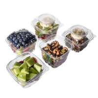 herbes rectangulaires suspendus de 0.75oz pour l'emballage d'herbes fraîches Boîte en plastique à clapet jetable transparente