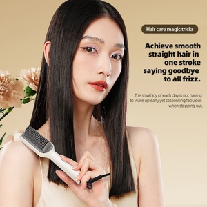Hair Straightener Comb PTC Ceramic Fast Heating High Power Flat Iron Hair Straightener Brush - Product Image 2