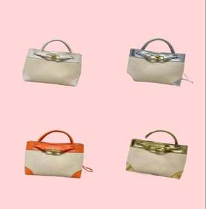 斜挎包沙滩懒人风格夏季休闲编织袋彩虹草编织袋水桶包女2025新款 - Product Image 3