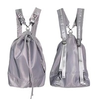 Sac à dos unisexe en jean imperméable, style coréen, simple, tendance et personnalisé, convertible en sac seau à bandoulière