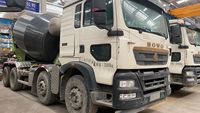 Camion malaxeur à béton neuf HOWO Sinotruck 12 mètres cubes, norme EURO 6, composants principaux : pompe, moteur, essieu 8x4, 17-31T