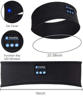 Headband Olahraga Tidur Nirkabel, Headphone Musik, Masker Mata, Headset Nirkabel