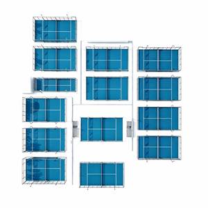 Venta al por mayor de fábrica: Pista de pádel panorámica con techo 20x10m, equipo de tenis H002 con estructura de acero y robusta. - Product Image 2