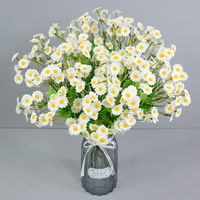 Bouquet de fleurs artificielles en tissu de soie, conception fabricant, marguerites de camomille pour la décoration intérieure, mariages et fête des Mères