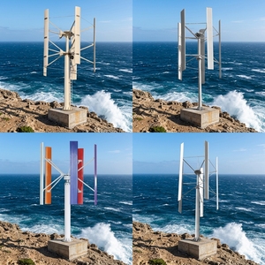 Système d'énergie libre : Grand générateur éolien vertical hélicoïdal de type H avec alimentation domestique 20 kW H-20 kW, éolienne verticale H-20 kW - Product Image 1