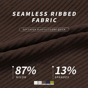 YISHENHON haut de Fitness sans couture vêtements de sport séchage rapide côtelé serré entraînement Gym <span class=keywords><strong>Jogging</strong></span> Yoga vêtements une épaule glisser dos nu - Product Image 6