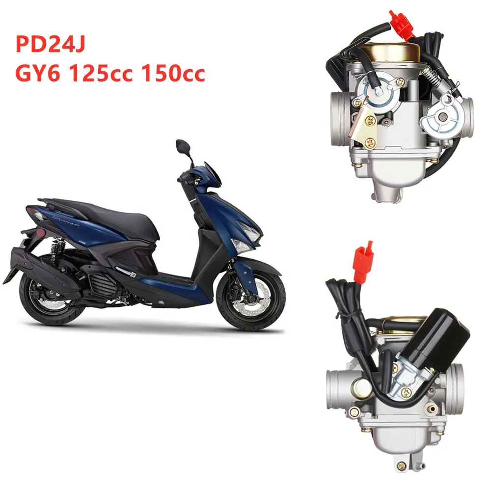 Nouveau carburateur 24MM PD24J pour GY6 125 125CC 150CC 4 temps Scooter cyclomoteur ATV Go Kart