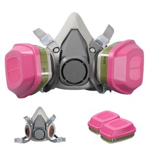 Masker Gas Respirator Kimia, 6200 set setengah wajah dengan <span class=keywords><strong>Filter</strong></span> ganda dapat diganti lukisan pernis - Product Image 1