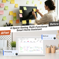 Cadre photo numérique intelligent avec fonction calendrier, calendrier mural Wifi pour la maison, planificateur familial