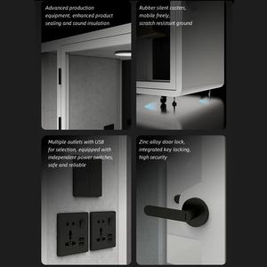 Cabina móvil <span class=keywords><strong>de</strong></span> vidrio individual insonorizada prefabricada para interiores <span class=keywords><strong>de</strong></span> Jardín <span class=keywords><strong>de</strong></span> trabajo <span class=keywords><strong>de</strong></span> hotel con privacidad - Product Image 3