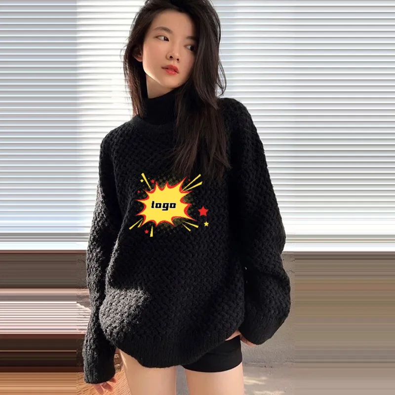 Women Knitwear Custom Top Casual Long Sleeve Korean Clothes Knitted Ladies Tops Latest Design Sweaters Woman Tops Fashionable