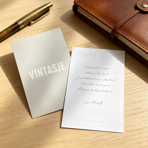 Biglietto di ringraziamento personalizzato con design gratuito, crema, doppio lato, con stampa UV a punti, per abbigliamento di lusso - Product Image 1