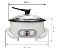Thuisgebruik 220V Multifunctionele Antiaanbaklaag Temperatuurregeling Kleine Mini Elektrische Koffieboonenbrander Fruitdroger Braadmachine
