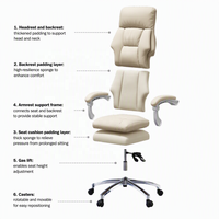 Chaise de bureau ergonomique pivotante avec accoudoirs pour salle d'étude, chaise de bureau