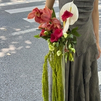 Bouquet de mariée très populaire – Bouquet de fleurs artificielles à tenir en main pour mariage, bouquet cascade goutte d'eau, fleur à tenir pour la mariée