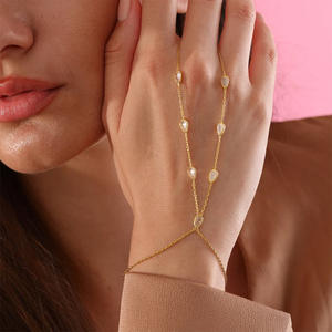 Bracelet de doigt 2026 pour femme, bijoux en acier inoxydable plaqué or, bracelets tendance en cristal, boîte mystère pas chère, vente en gros - Product Image 2