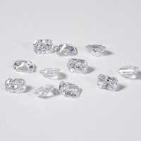 DEF couleur blanc VS1 diamant cultivé en laboratoire de haute qualité Baguette taille émeraude HPHT diamant synthétique laboratoire diamant en vrac