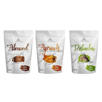 Herbruikbare, opstaande plastic zakjes met ritssluiting, voedselveilig, voor cashewnoten en gedroogd fruit