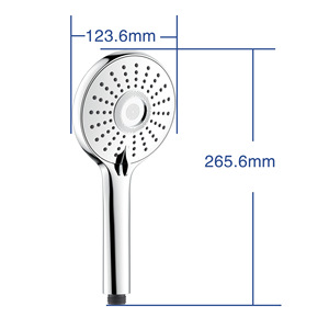Handheld Shower <b>Head</b> Round Spray Rain Boost Corrosion Prevention Portable for Home Hotel Use - Product Image 4
