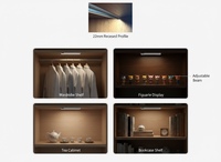 Einbauleuchten für Schränke mit Verstellbarem Winkel LED-Regalbeleuchtung für Kleiderschrank Vitrine Bücherregal YB1005-21-1