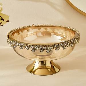 Cuenco Decorativo Floral de Metal Hana para Fiestas - Diseño Minimalista Ecológico - Product Image 2