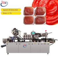 Machine d'emballage sous blister à deux pompes pour sauce au chocolat et jus de liquide Offre Spéciale