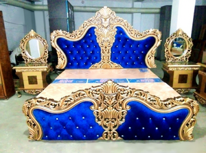 Compre una Cama Moderna de Madera de Teca con Acabado Blanco, Cama de Madera de Teca de Lujo para Villa, Hotel y Fabricante de Muebles de Dormitorio Premium en EE. UU. - Product Image 3