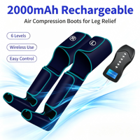Botte de massage à ondes d'air pour jambes, mollets et cuisses, avec fonction de pédicure et massage des pieds, dotée de sacs d'air