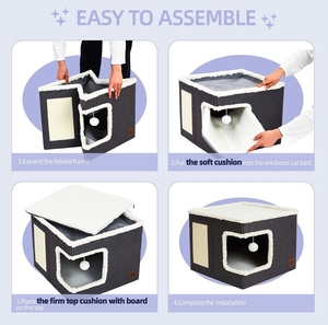 Modernes Großhandels-Haustierbett, Anpassbar, Mehrfarbig, Doppelt Langlebig, Faltbar, für Katzen, Hunde und Kleintiere, Handwaschbar, Umweltfreundlich, Modisch - Product Image 5