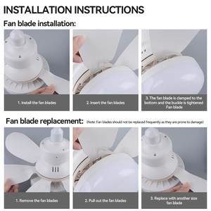 Moderno Decorativo E27 3 Velocità Del Vento Intelligente Telecomando Camera da Letto Decorazioni Luci del Ventilatore a led night club Ventilatore a Soffitto <span class=keywords><strong>con</strong></span> Luci - Product Image 3