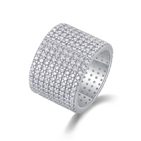 Neueste Design 925 Sterling Silber Unisex Ringe Gravierte Moissan ite Classic Modeschmuck für Hochzeit Verlobung feier oder Geschenk