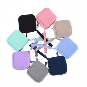 Sac de rangement portable en silicone personnalisé pour pièces de monnaie, câbles et cosmétiques, étanche - Product Image 1