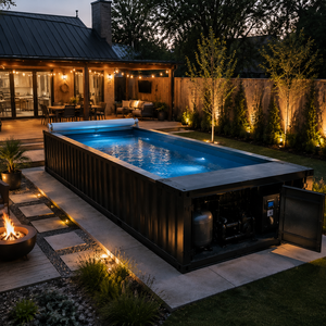 <span class=keywords><strong>Piscine</strong></span> Conteneurisée Sur Mesure, Adaptée aux Enfants et Écologique, Système de <span class=keywords><strong>Piscine</strong></span> Tout-en-un avec Couverture Automatique pour Jardin et Villa - Product Image 5