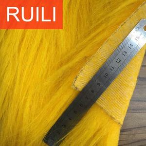 Длинный ворс, желтый, сплошной, дешевый, мягкий, на ощупь, искусственный плюшевый мех, игрушечный материал, ткань - Product Image 2