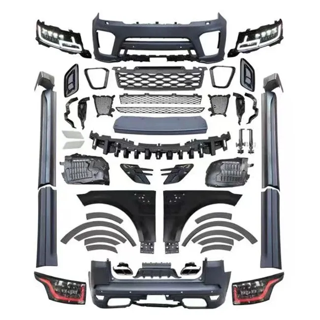 Aggiornamento ricambi auto modificato kit carrozzeria full set in stile SVR di 2018 2022 per Land Rover Range Rover Sport 2018-2020 aggiornamento a SVR