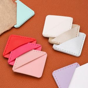 Cute Book Marker Mixed Colors Square Shape PU Leather Corner <b>Bookmark</b> Paper Clip for Reading - Product Image 6