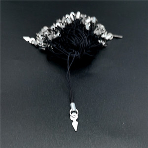 Correa de metal negra para teléfono con colgante de flecha para teléfono móvil y memoria USB, accesorio de joyería. - Product Image 4