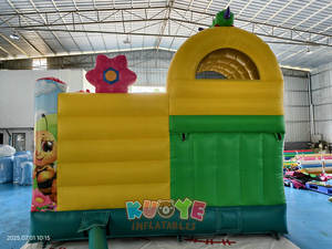 Comercial al aire libre de alta calidad PVC Honey Bouncy Castle Slide Combo inflable mariposa Jumping Castle con tobogán para niños - Product Image 4