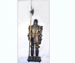 Costume d'armure complète de chevalier croisé médiéval portable du 15e siècle utilisé par les soldats de la zone de guerre - Product Image 4