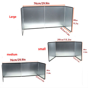 Folding Oil Baffle Plate For Gas Stove Silver Heat Insulation Shield Cooking Anti-Splatter Guard Household Kitchen Protection - Product Image 5