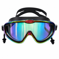 Gafas de Natación para Niños XIALE, Lentes de Espejo Antivaho, Sello de Silicona Suave, Correa Ajustable, Tapones para los Oídos, Estuche Protector, Color y Logotipo Personalizables
