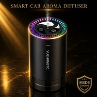 Diffuseur d'arômes intelligent pour voiture, rechargeable par USB, commande tactile, lumière ambiante RGB, projection de ciel étoilé, vaporisateur de parfum
